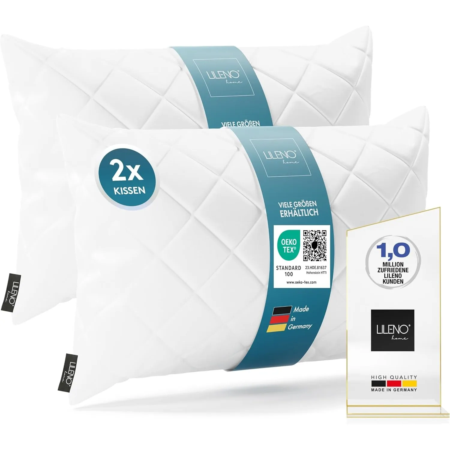 LILENO HOME 2er Set Kissenfüllung 40 x 60 cm - 95°C waschbares Innenkissen