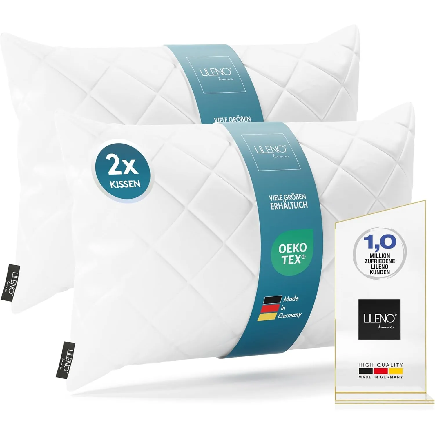 LILENO HOME 2er Set Kissenfüllung 50 x 70 cm - 95°C waschbares Innenkissen geeignet für Allergiker - Polyester Kissenin…