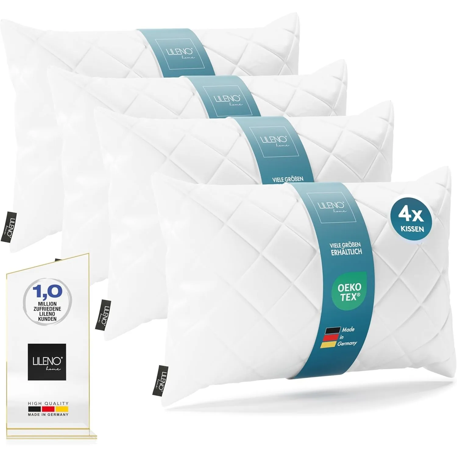 LILENO HOME 4er Set Kissenfüllung 30 x 50 cm - 95°C waschbares Innenkissen geeignet für Allergiker - Polyester Kissenin…