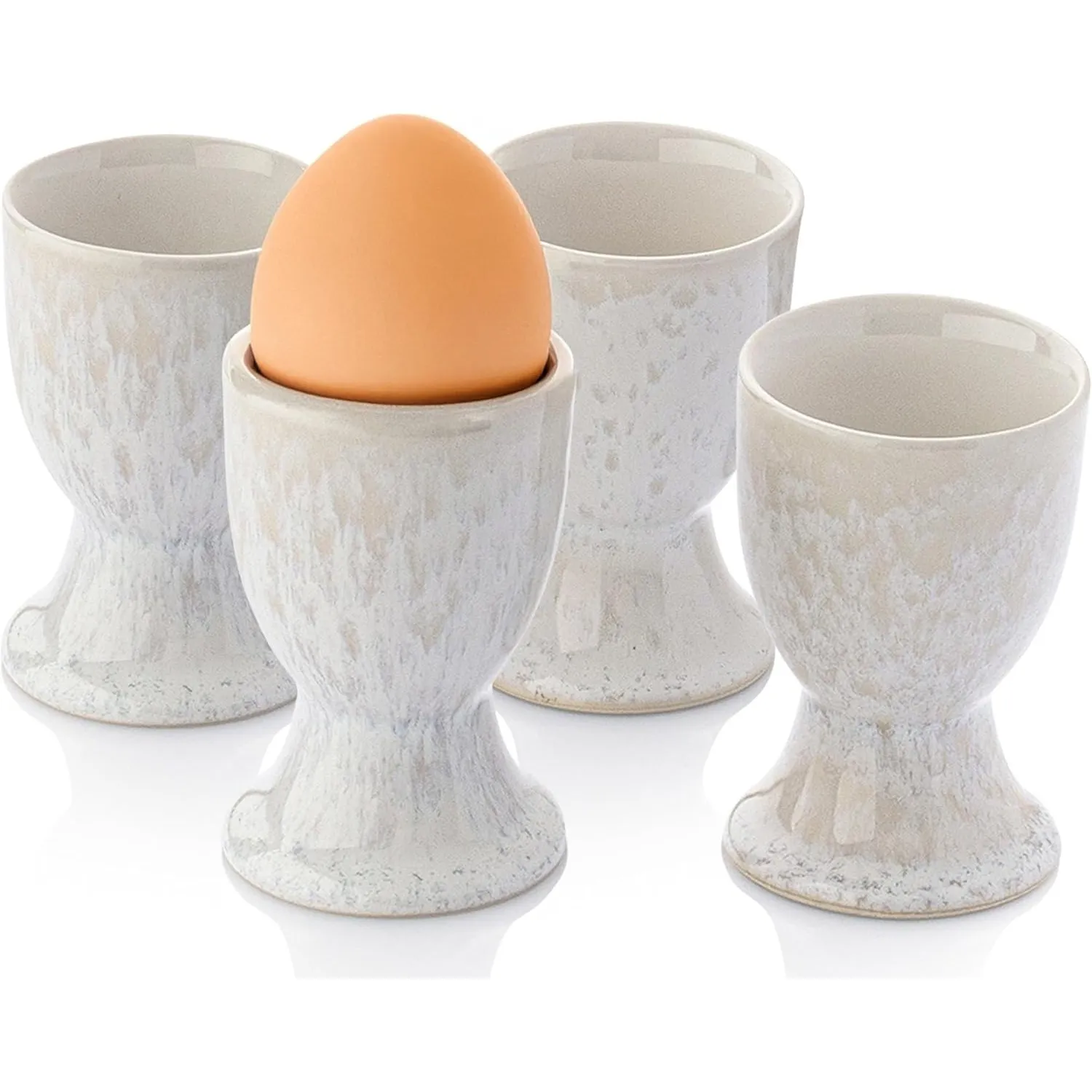 SÄNGER Eierbecher Set Korfu 4 tlg. Steingut Eierbecher