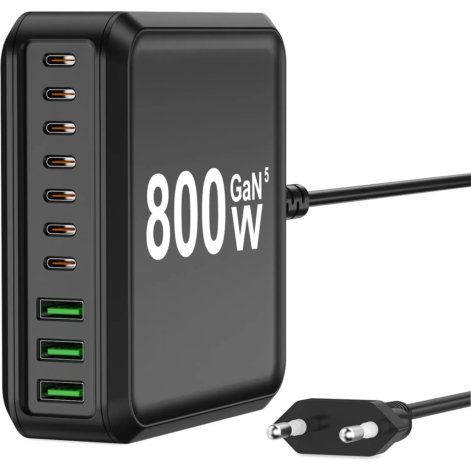 800w USB C Ladegerät Mehrfach, GaN V 10 Ports USB Ladegerät Mehrfach, 800w 10-Port Schnellladegerät Kompatibel mit MacB…