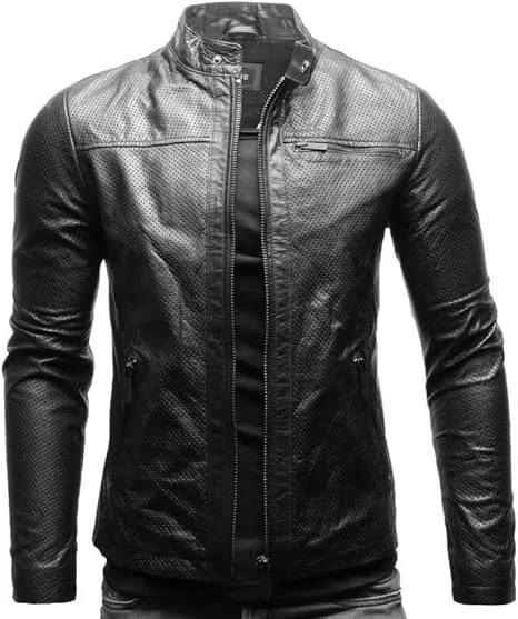 Crone Epic Herren Lederjacke Cleane Basic Leder Jacke in vielen Varianten und Farben