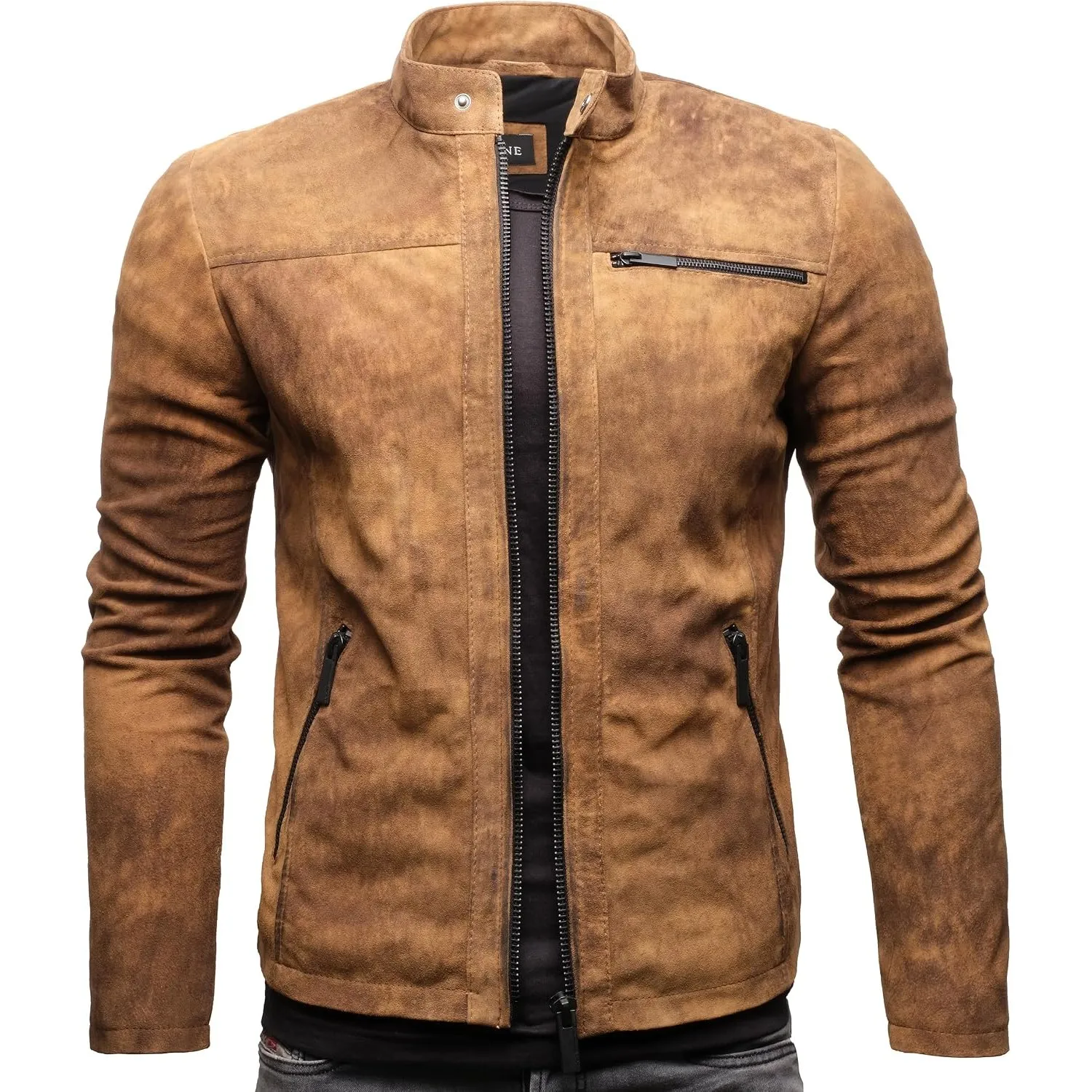 Crone Epic Herren Lederjacke Echtleder Jacke