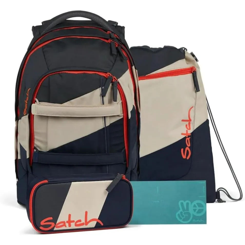Satch Pack Bundle ab 5. Klasse ergonomisch 4-teilig 30L Stauraum standfest Organisationstalent