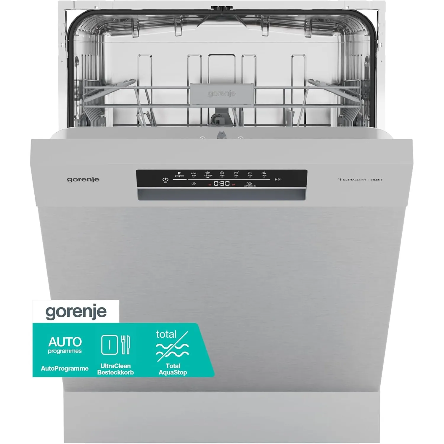 Gorenje GU642D90X Geschirrspüler/Unterbaugerät/60 breite/14 Maßgedecke/6 Programme/UltraClean/Total AquaStop/MultiClack…