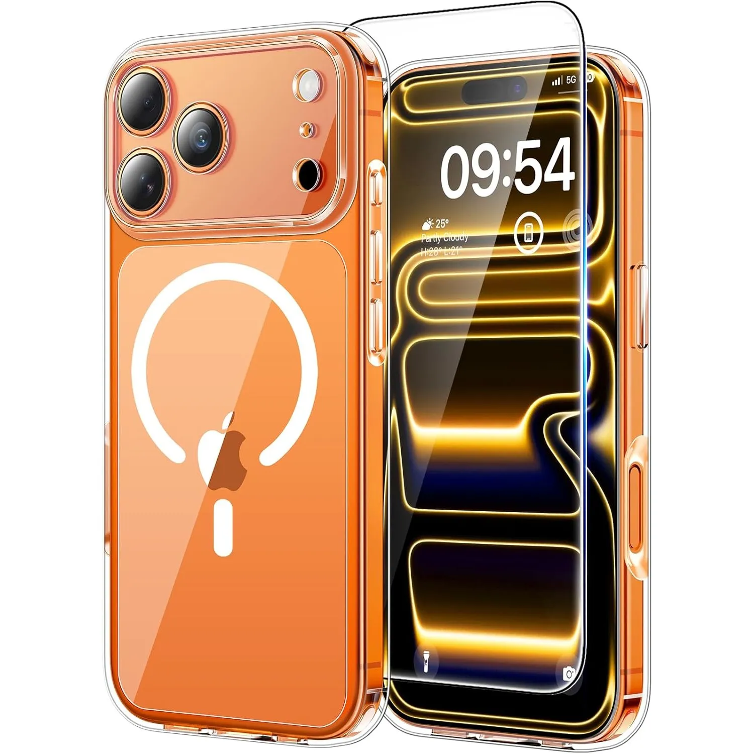 TAURI für iPhone 17 Pro Max Hülle 6,9" mit Schutzfolie - Durchsichtig