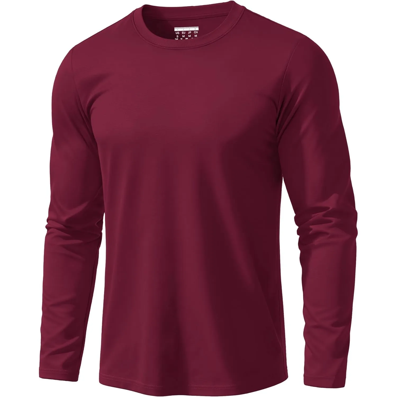 EKLENTSON T Shirt Herren Langarm Basic Baumwolle Rundhals Shirts