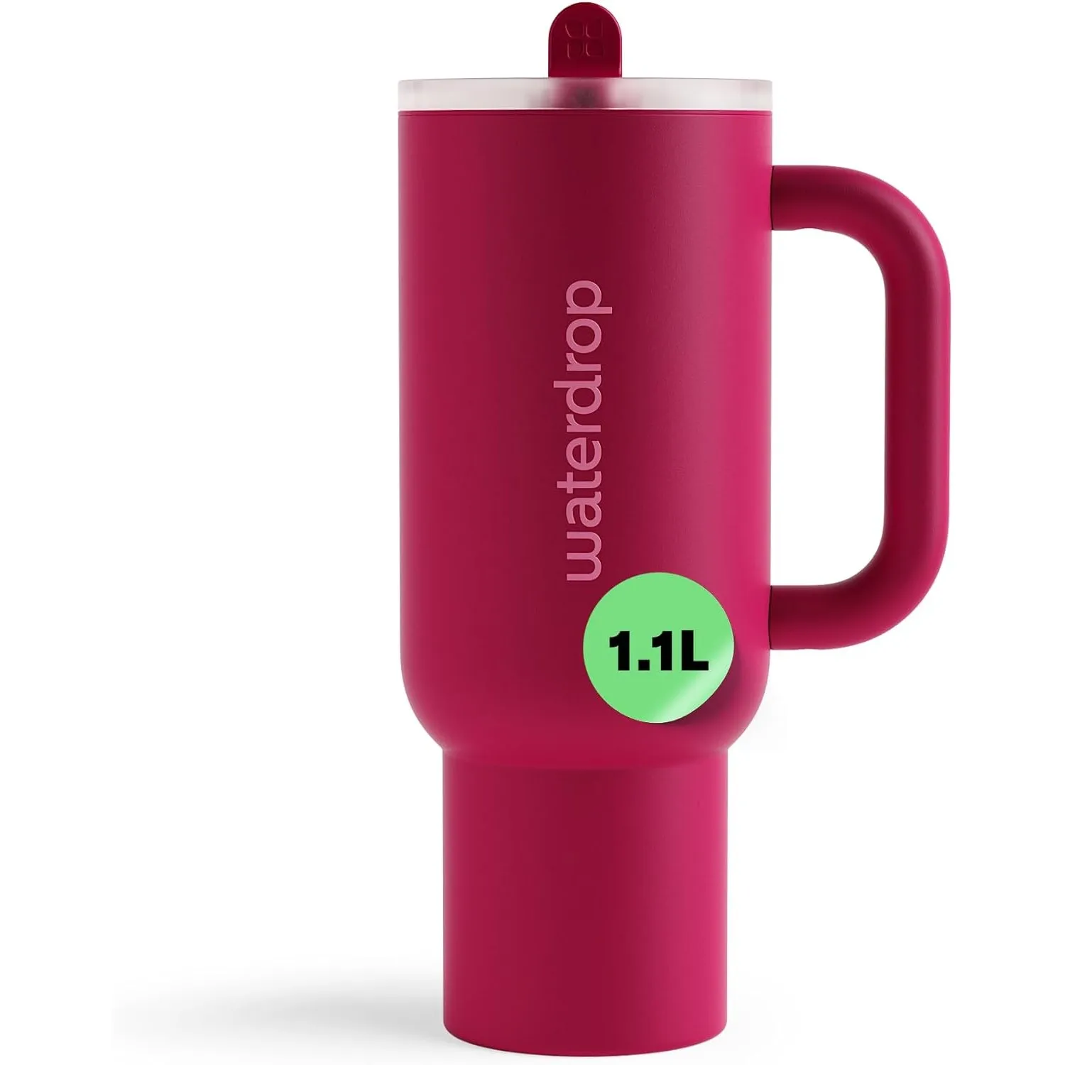 waterdrop® Thermobecher mit Strohhalm 1,1L – Auslaufsichere, robuste Trinkflasche mit aufklappbarem Trinkhalm, Hält 12h…