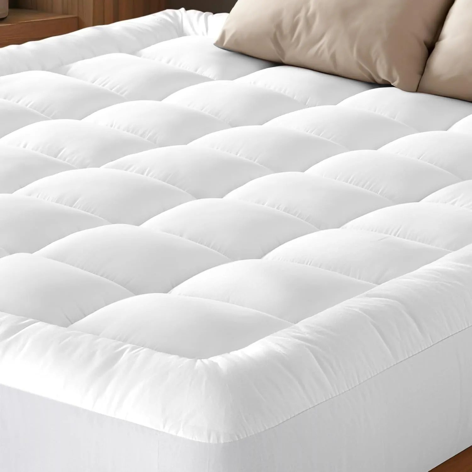 Microfiber Mattress Topper 180x200 cm, 600 GSM with Skirt 7D/3D 50/50
