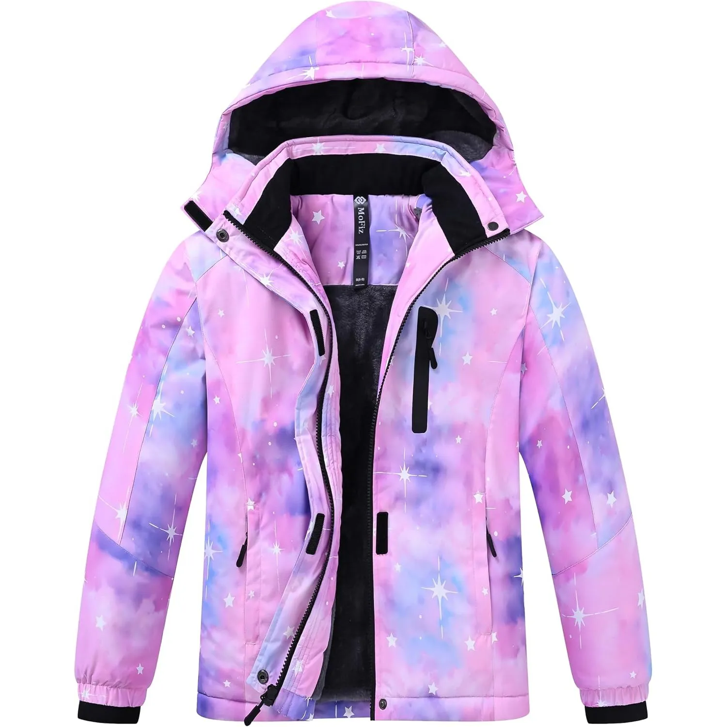 MoFiz Winterjacke Mädchen Skijacke Kinder Softshelljacke Outdoor mit Kapuze