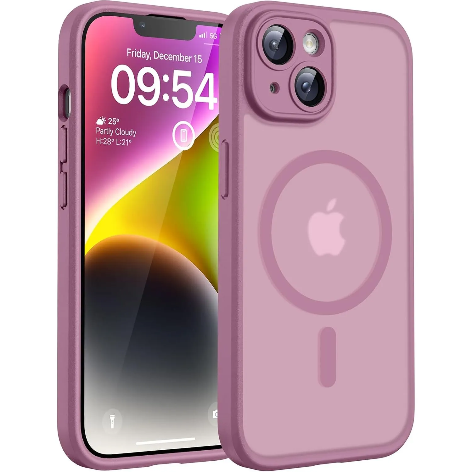 TOCOL für iPhone 14 Hülle, Kompatibel mit MagSafe, Flieder Lila