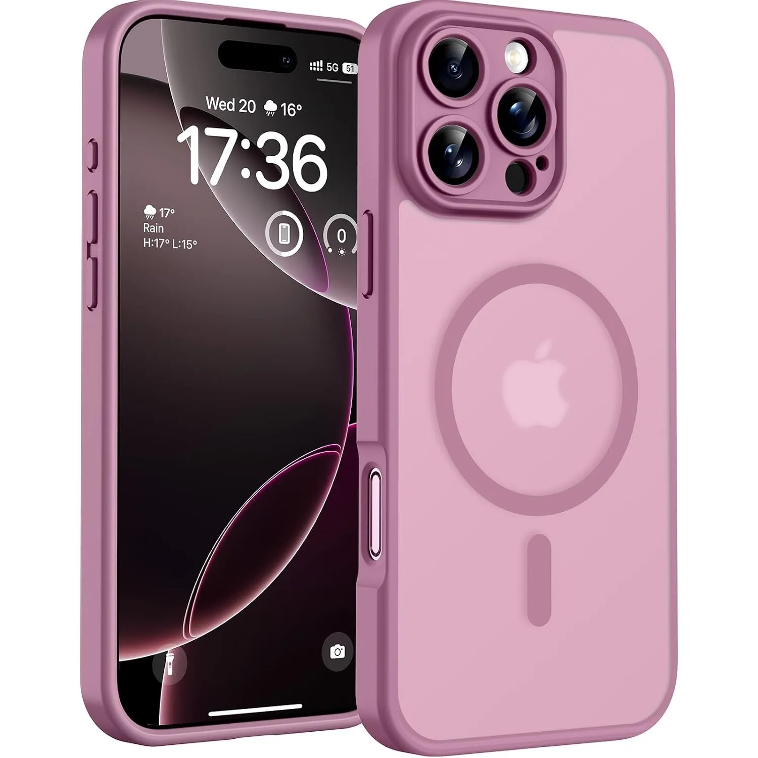 TOCOL für iPhone 16 Pro Max Hülle, Kompatibel mit MagSafe, Flieder Lila