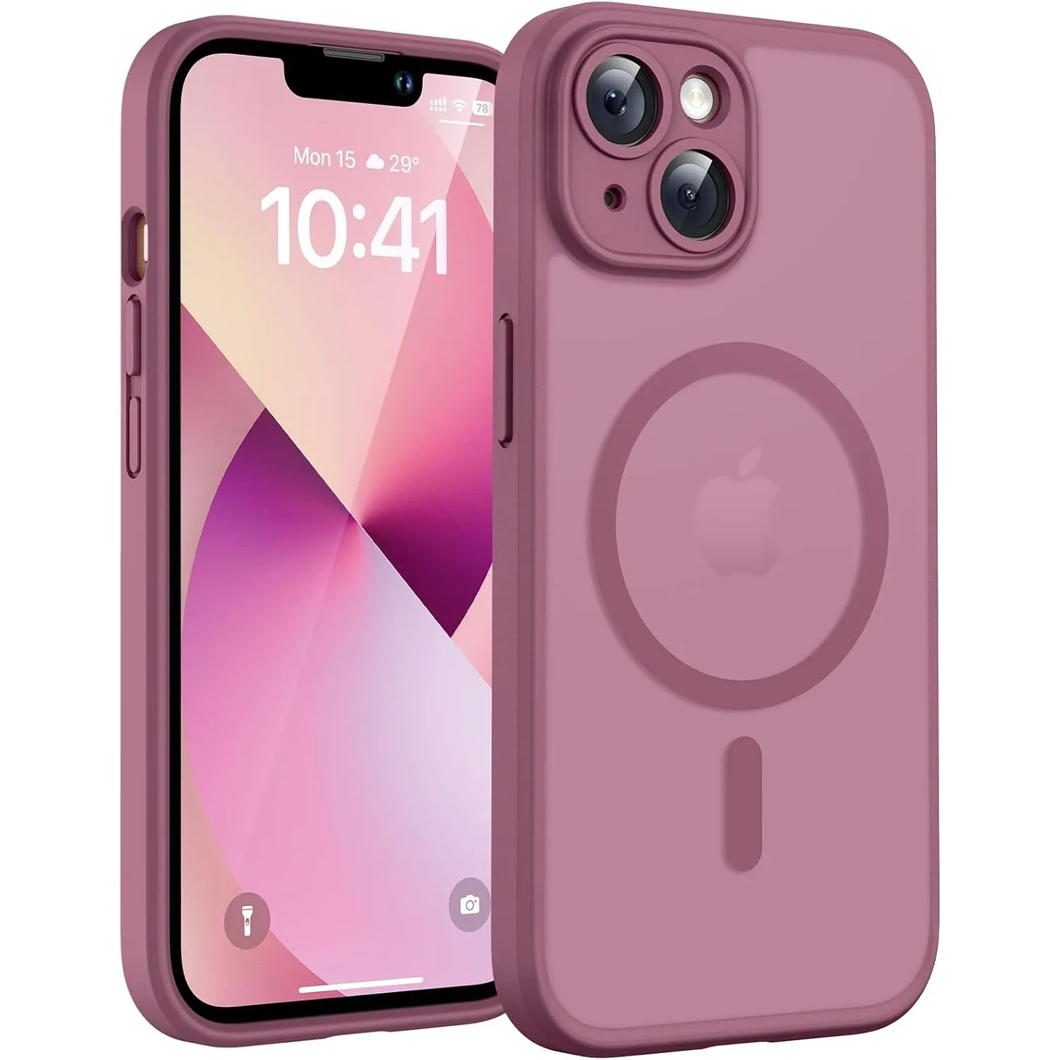 TOCOL für iPhone 13 Hülle, Kompatibel mit MagSafe, Pflaume