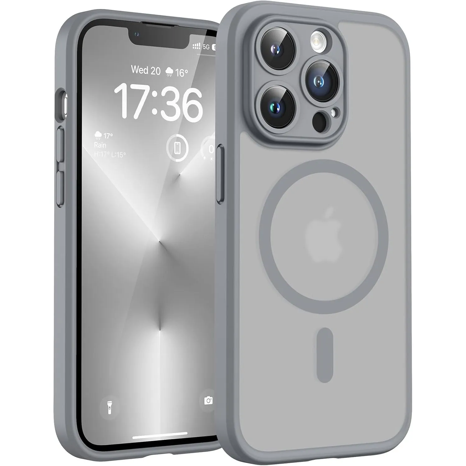TOCOL für iPhone 13 Pro Max Hülle, Kompatibel mit MagSafe, Grau