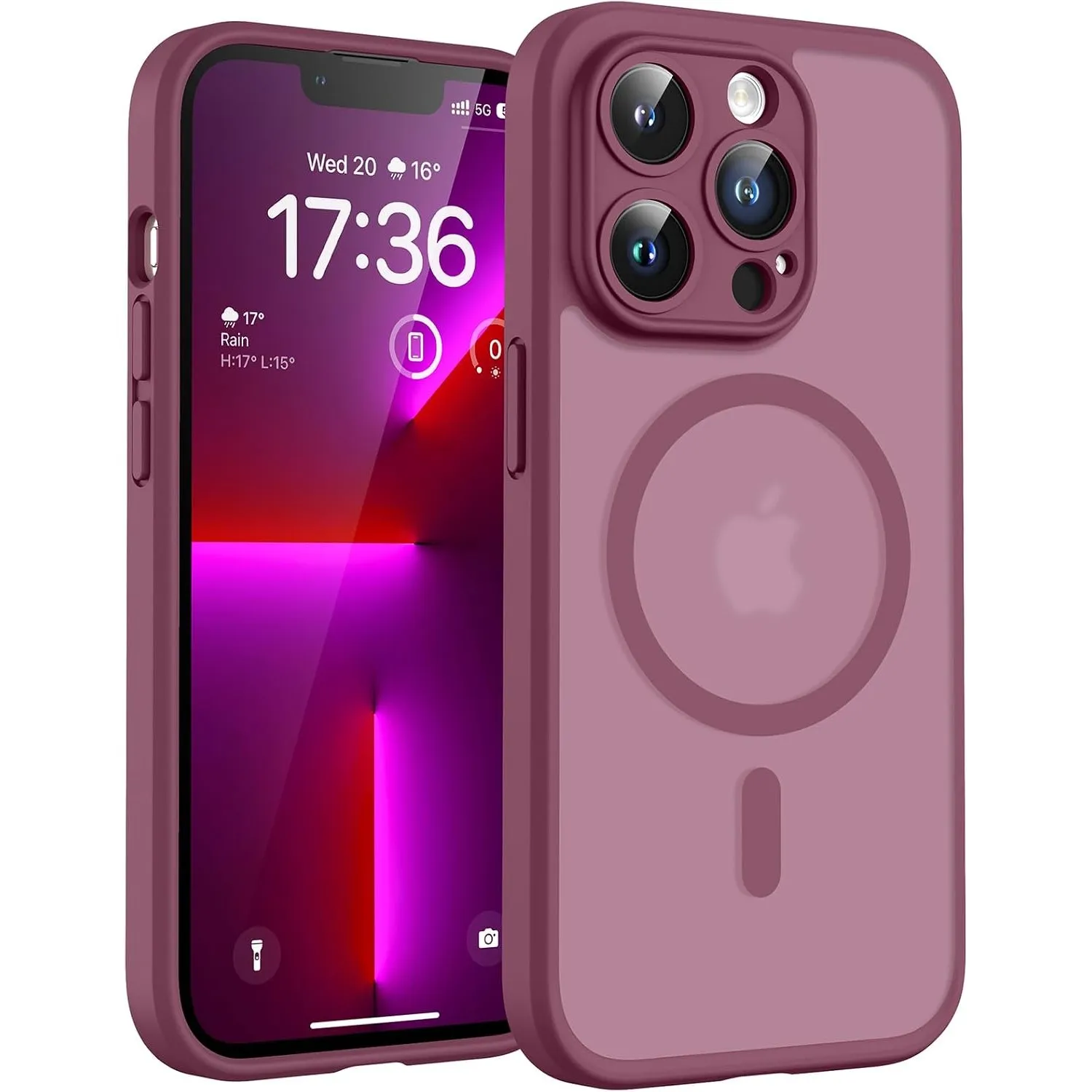 TOCOL für iPhone 13 Pro Max Hülle, Kompatibel mit MagSafe, Pflaume