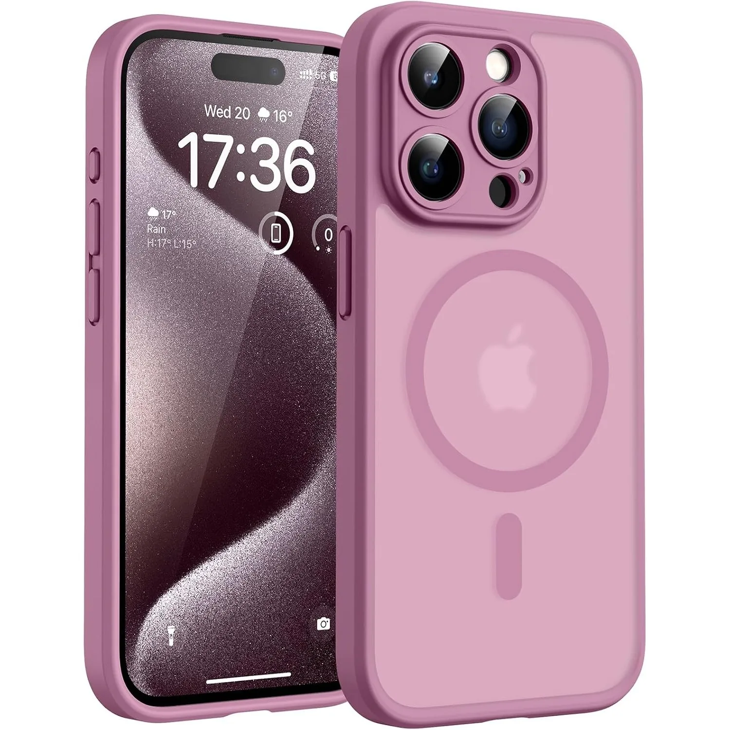 TOCOL für iPhone 15 Pro Max Hülle, Kompatibel mit MagSafe, Flieder Lila