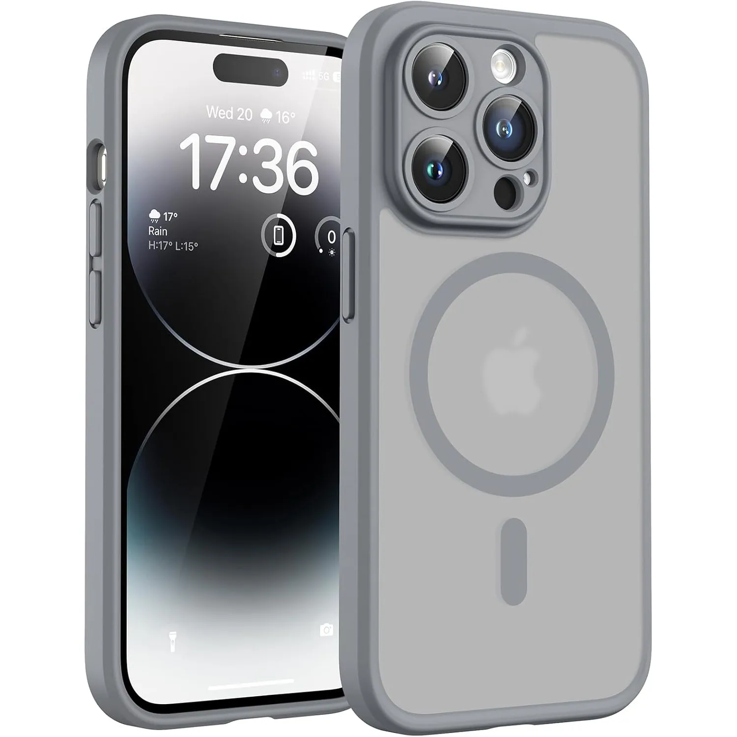 TOCOL für iPhone 14 Pro Hülle, Kompatibel mit MagSafe, Grau