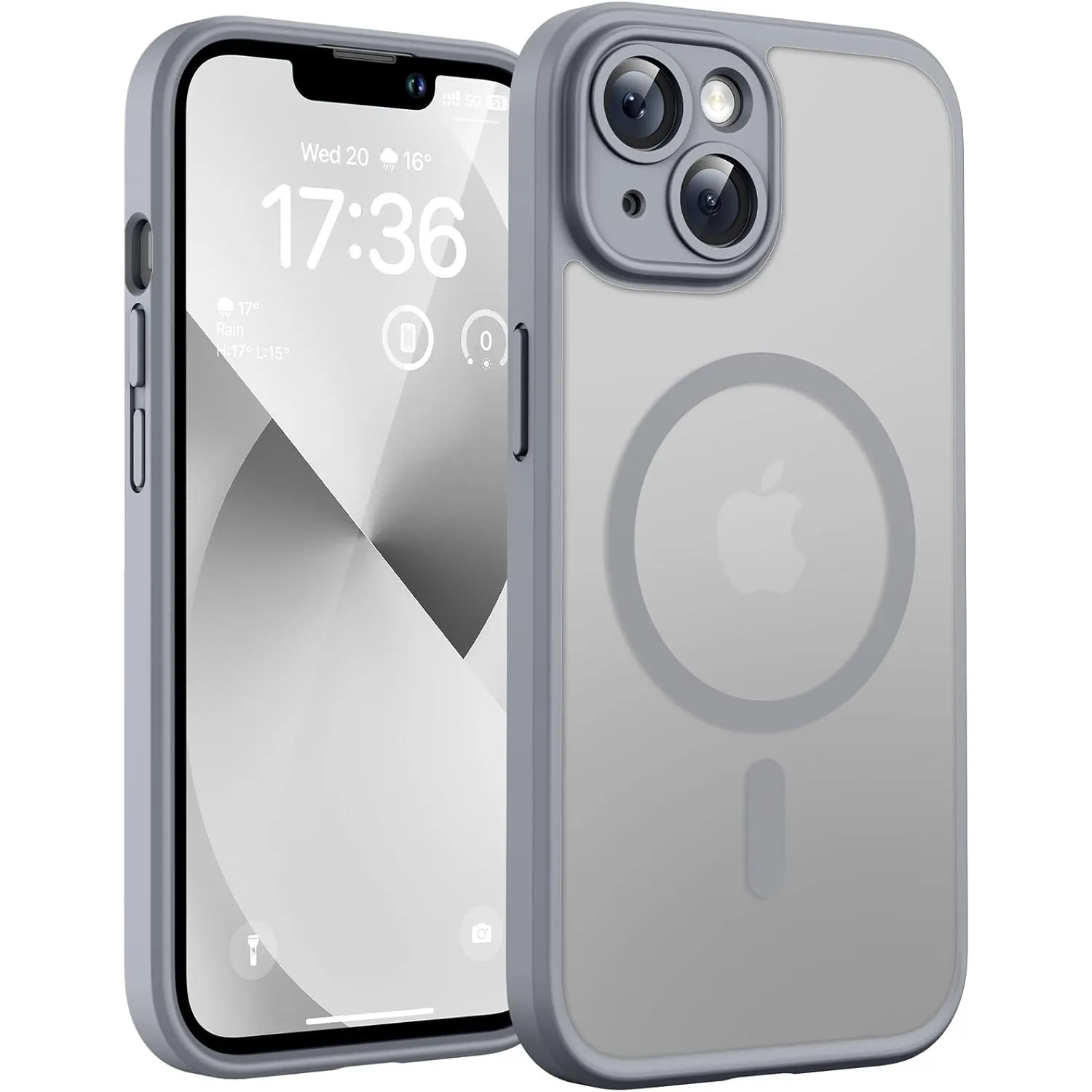 TOCOL für iPhone 13 Hülle, Kompatibel mit MagSafe, Grau