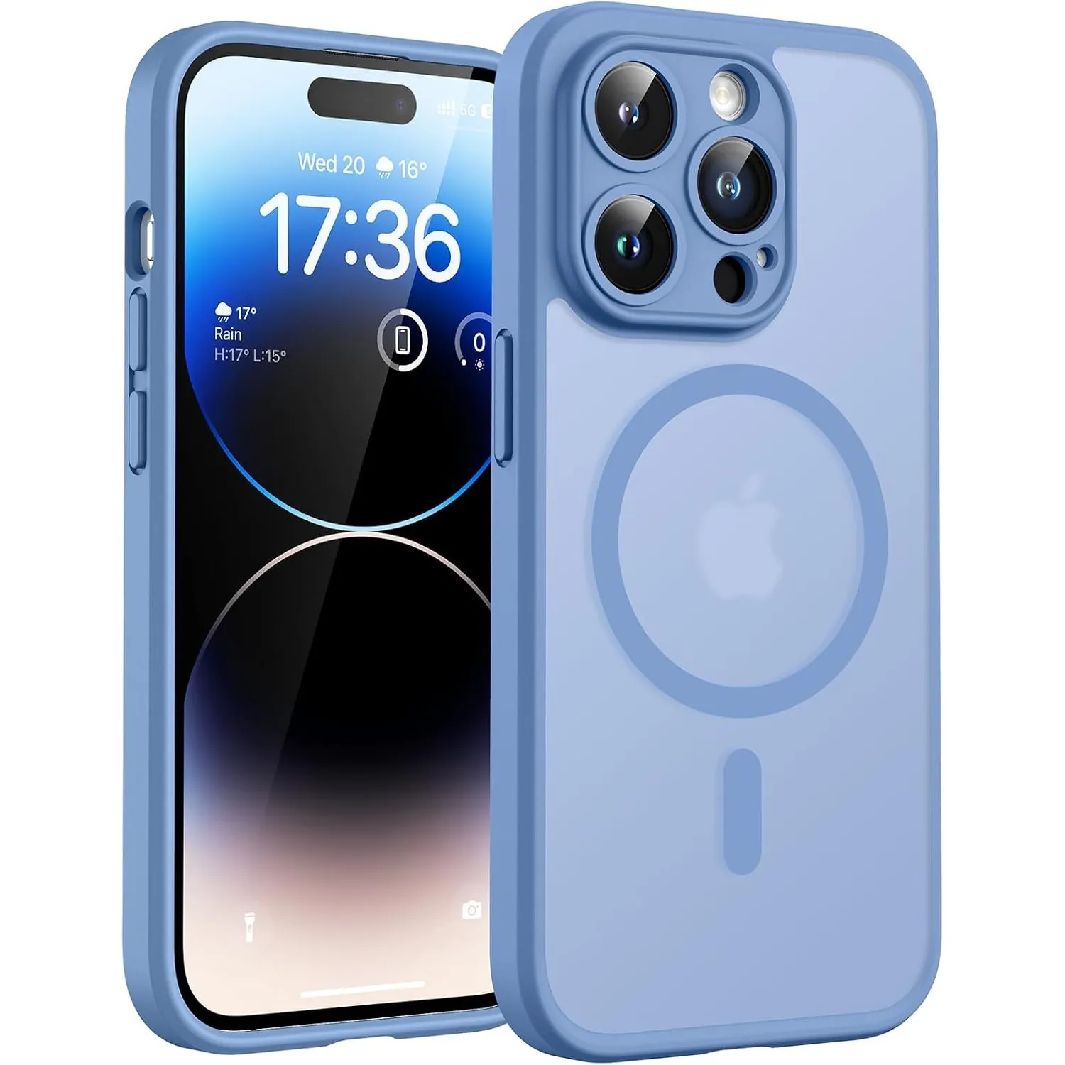 TOCOL für iPhone 14 Pro Hülle, Kompatibel mit MagSafe, Hellblau