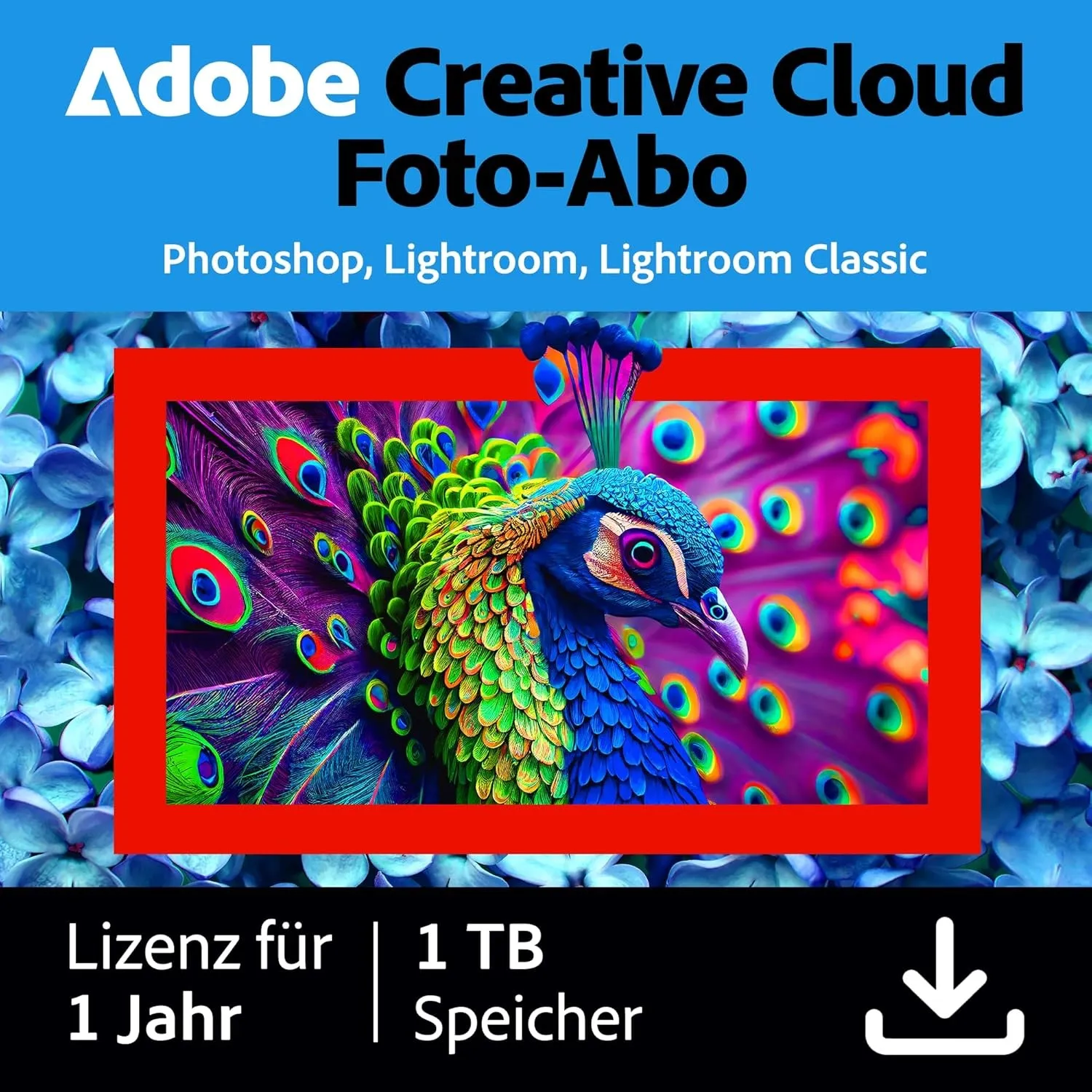 Adobe Creative Cloud Foto-Abo 1TB | inkl. Lightroom & Photoshop | 1 Jahr | KI-unterstützte Bildbearbeitung | WIN/MAC|Do…