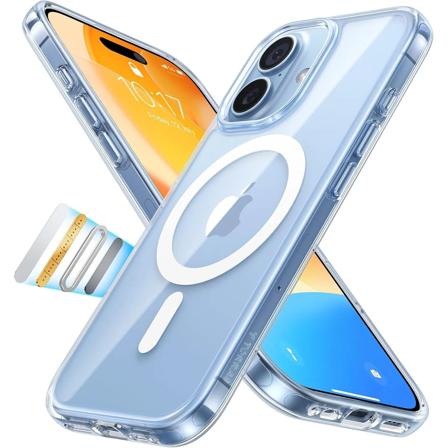 TORRAS Guardian-Mag für iPhone 17 Hülle für MagSafe, Anti-Gelb, Transparent