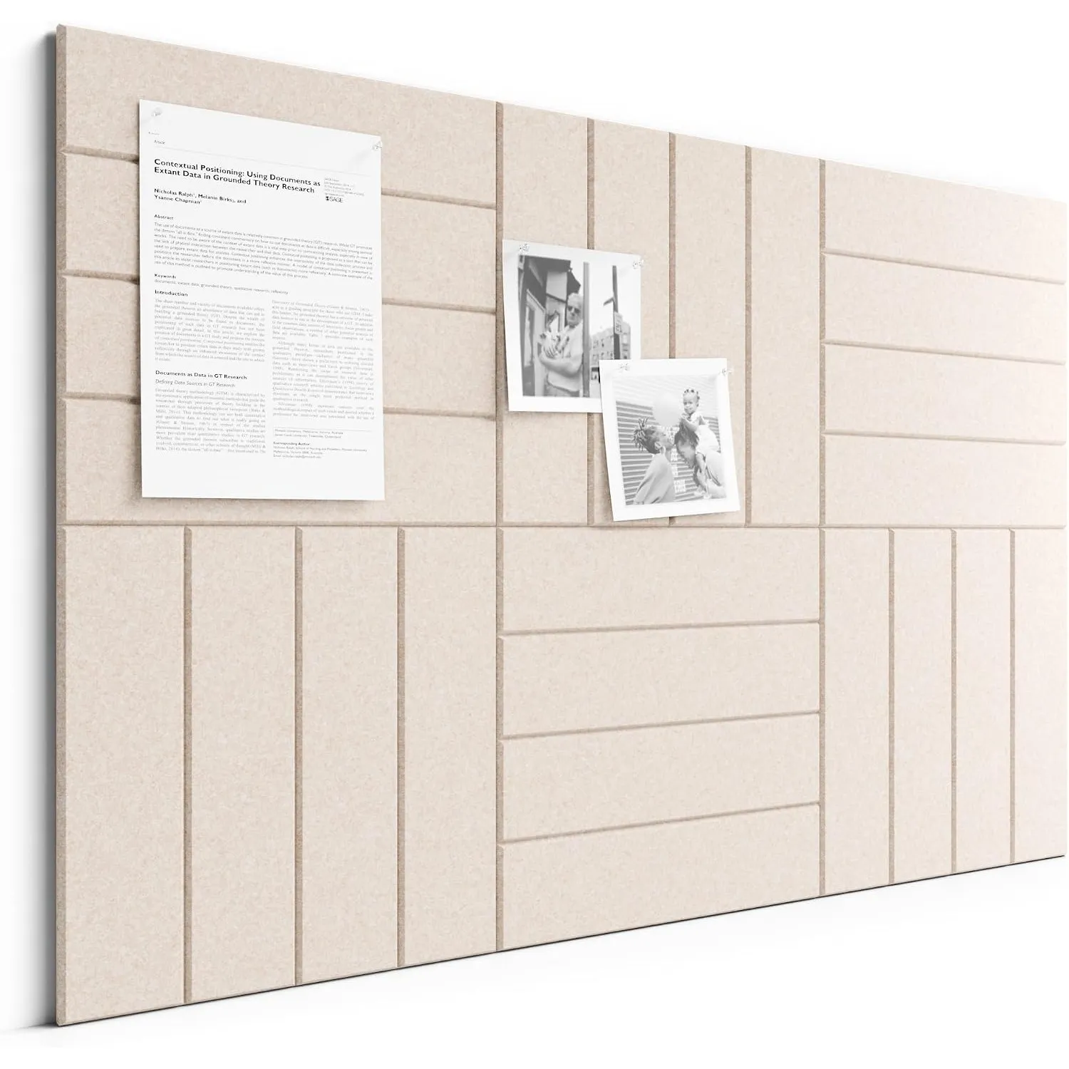 Bumusty Große Filz Pinnwand 90 x 60 cm, 6er-Pack, Haferfarben