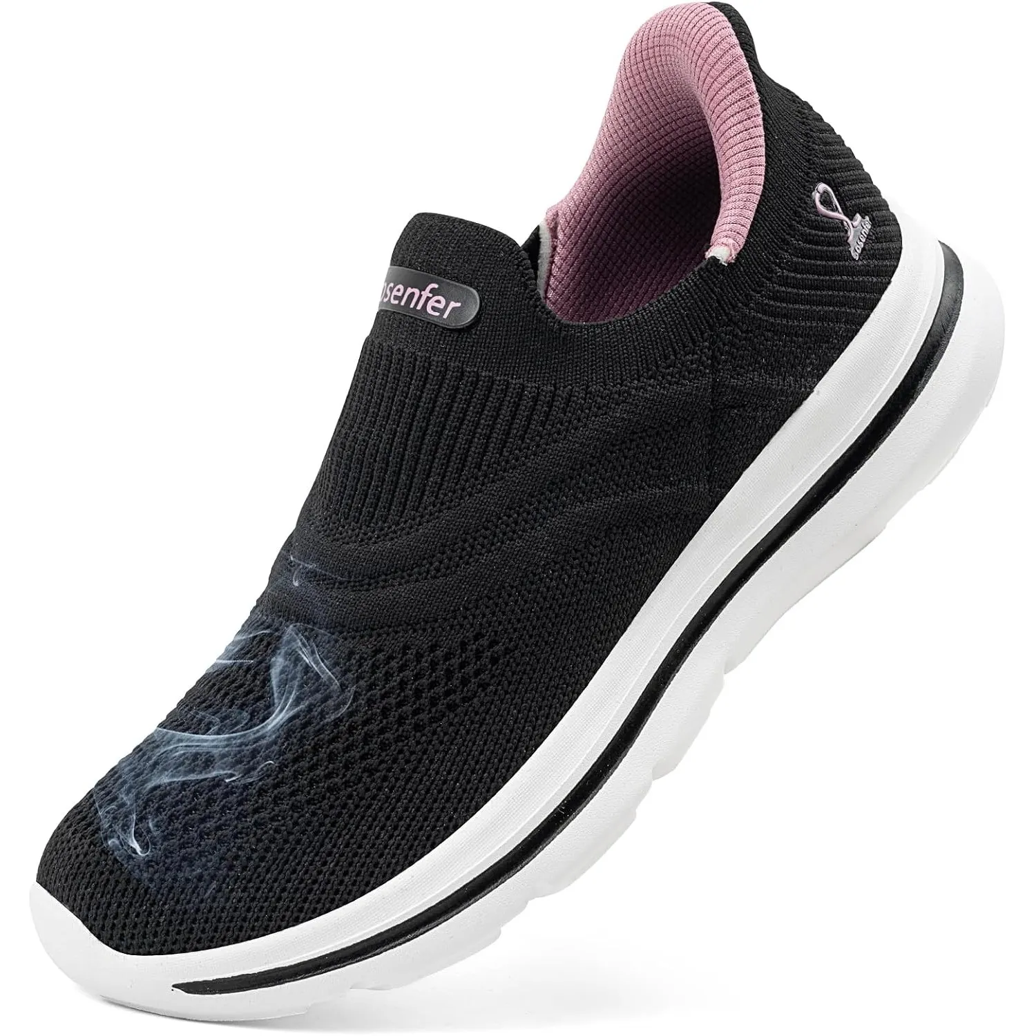 ODCKOI Damen Slip On Sneaker ohne Schnürsenkel Leichte Sportschuhe | Atmungsaktive, bequeme Turnschuhe für Fitness, Wal…