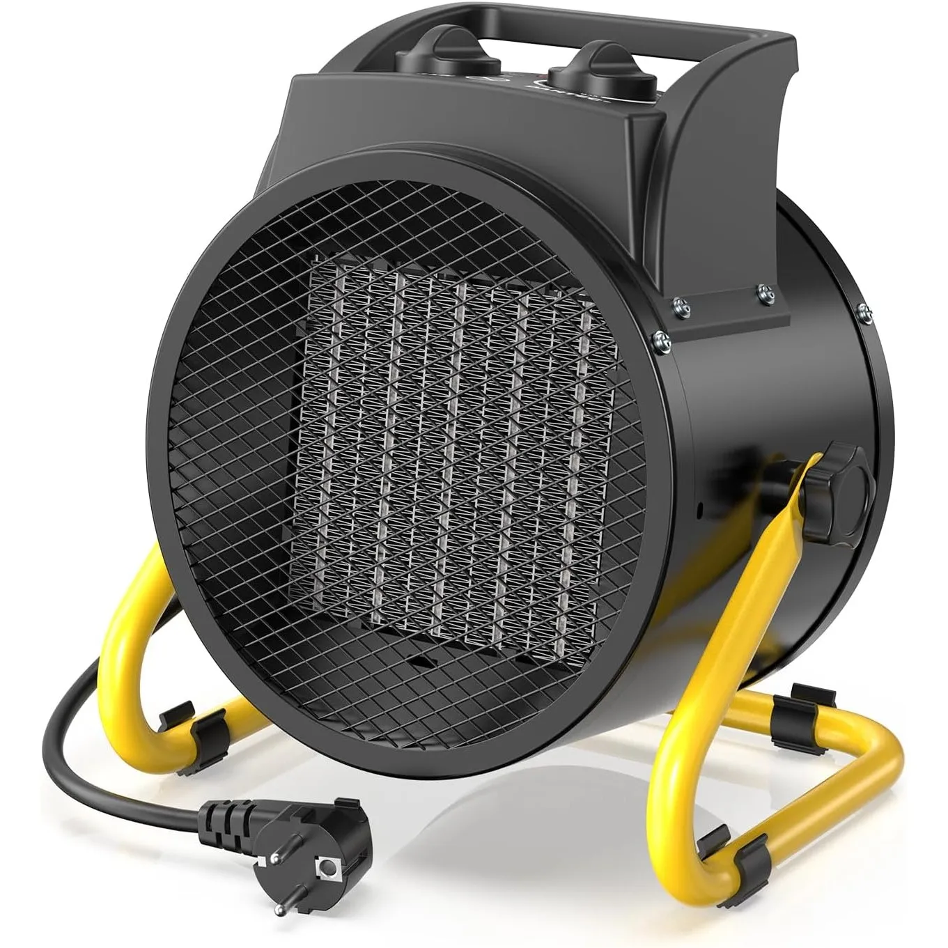 DAHTEC Elektro Heizlüfter 3000 Watt Keramik mit Thermostat, 2 Heizstufen