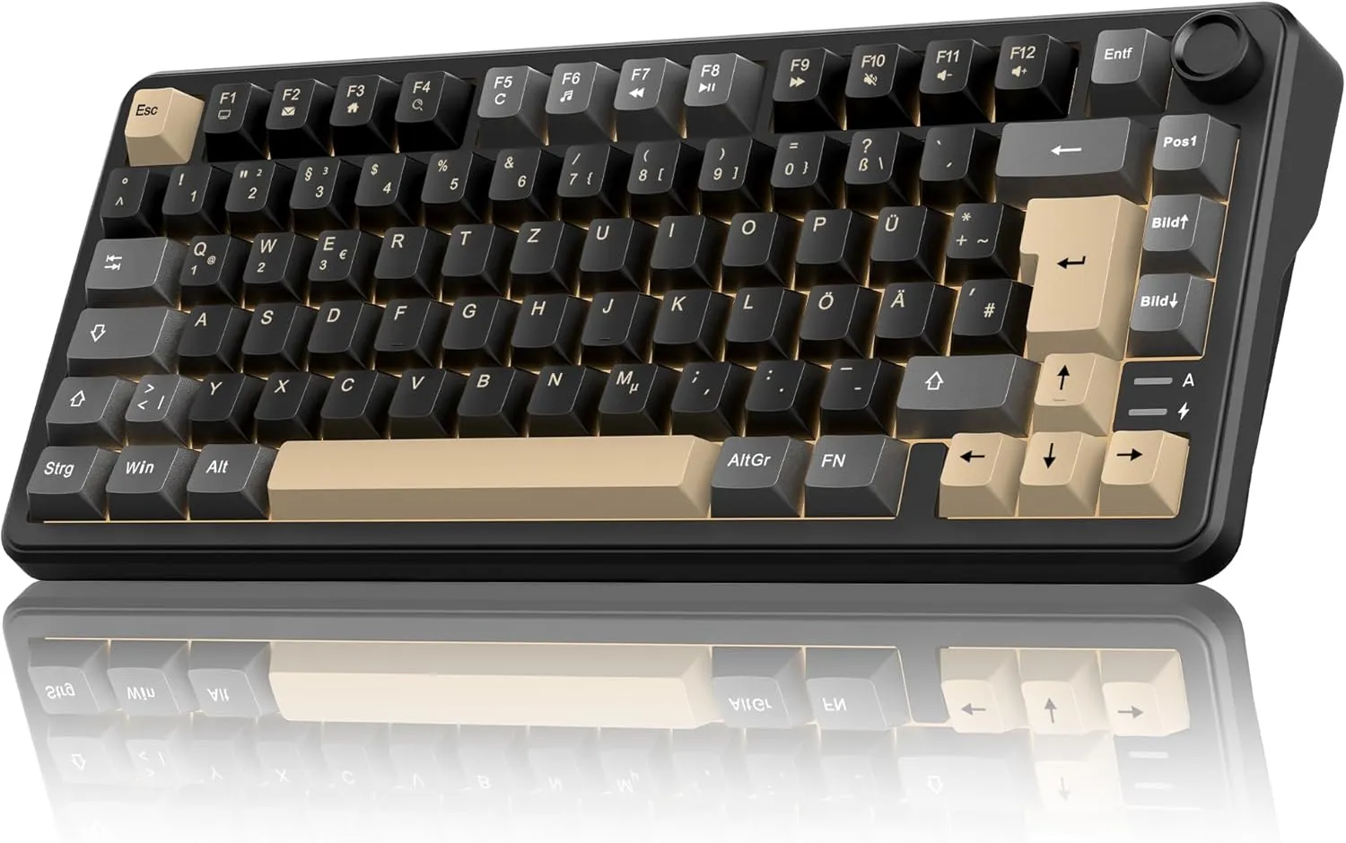 RedThunder K75 Kabellose Mechanische Gaming Tastatur, QWERTZ 81 Tasten, RGB, Fünfschichtige Polsterung Struktur, BT/USB…