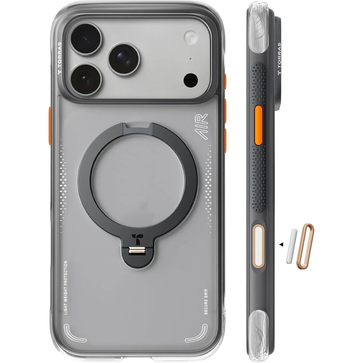 TORRAS Ostand Q3 Air für iPhone 17 Pro Max Hülle, Schwarz