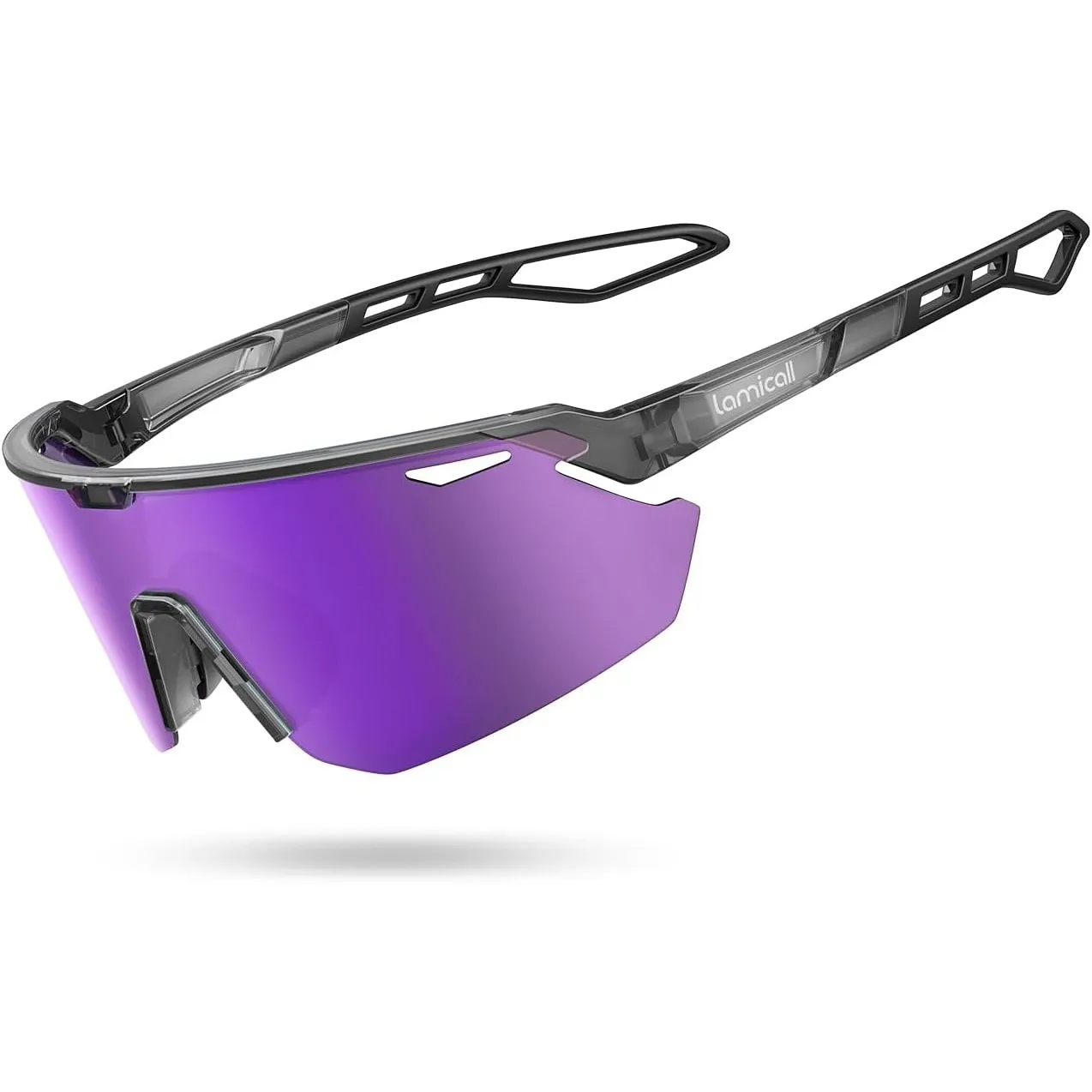 Lamicall Schnelle Brille Herren, Fahrradbrille Damen - [24g TR-90 Super Leicht] Polarisiert Sportbrille Laufbrille mit …