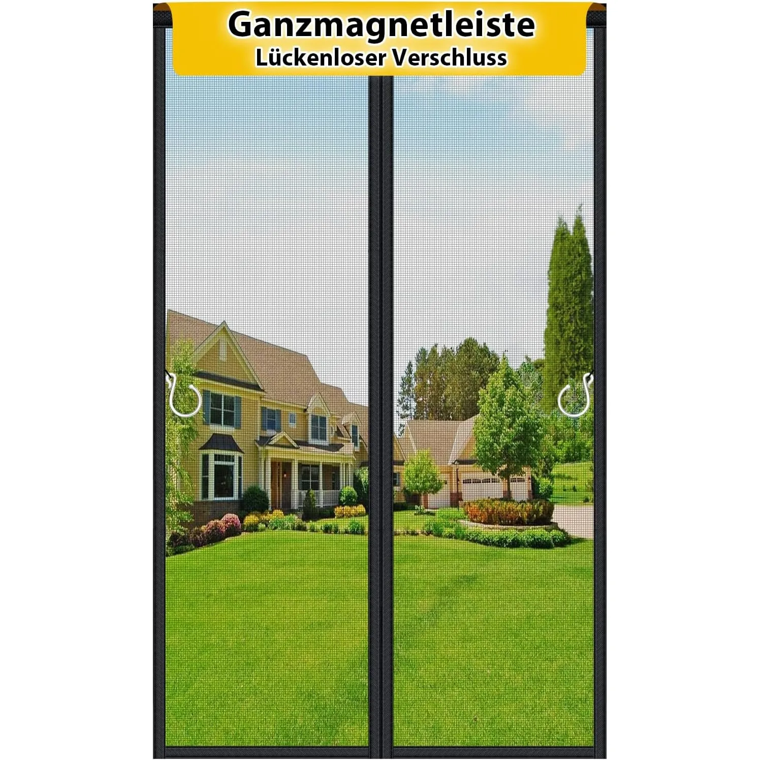 HOFUDON Fliegengitter Balkontür Magnet 90x220 cm, Ganze Durchgehender Magnetverschluss ohne Lücken für Fiberglas Fliege…