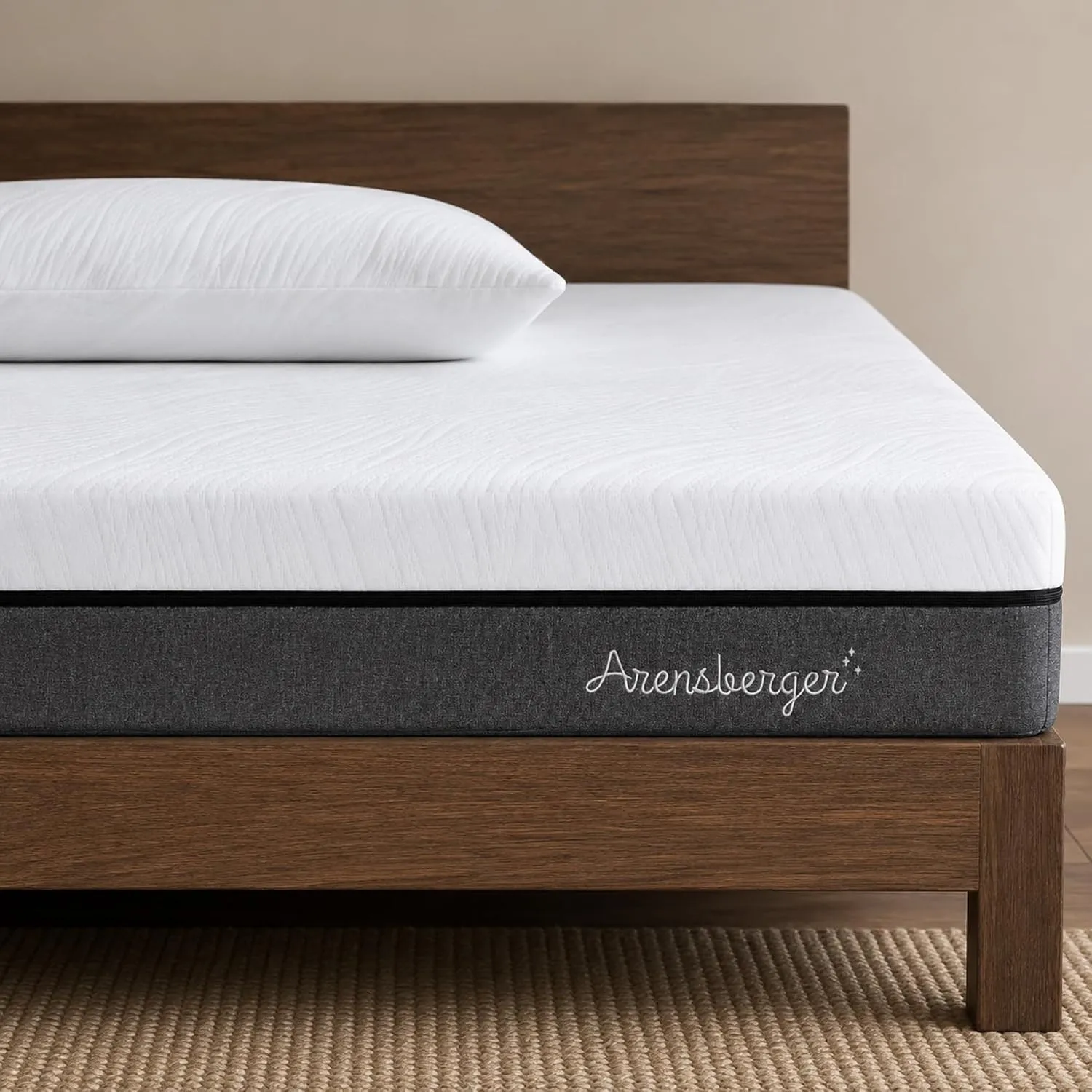 Arensberger Matratze SARA 140x200cm Höhe 16cm | NANOCELL® Gel-Schaum | Mittelfest H3 | Premium-Bezug 240g/m² | 60°C was…