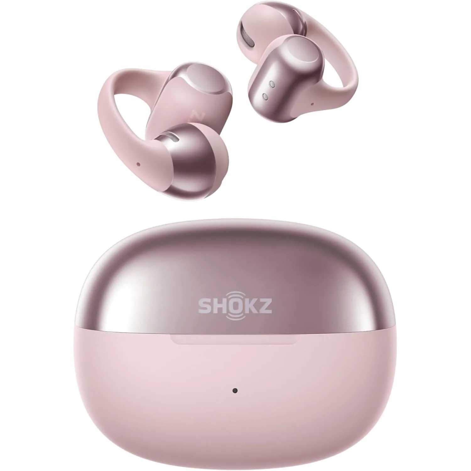 SHOKZ OpenDots ONE Open Ear Kopfhörer, Dolby Audio 6,5g Clip On Kopfhörer weiches Silikon, 40 Std. Akku Kabelloses Lade…