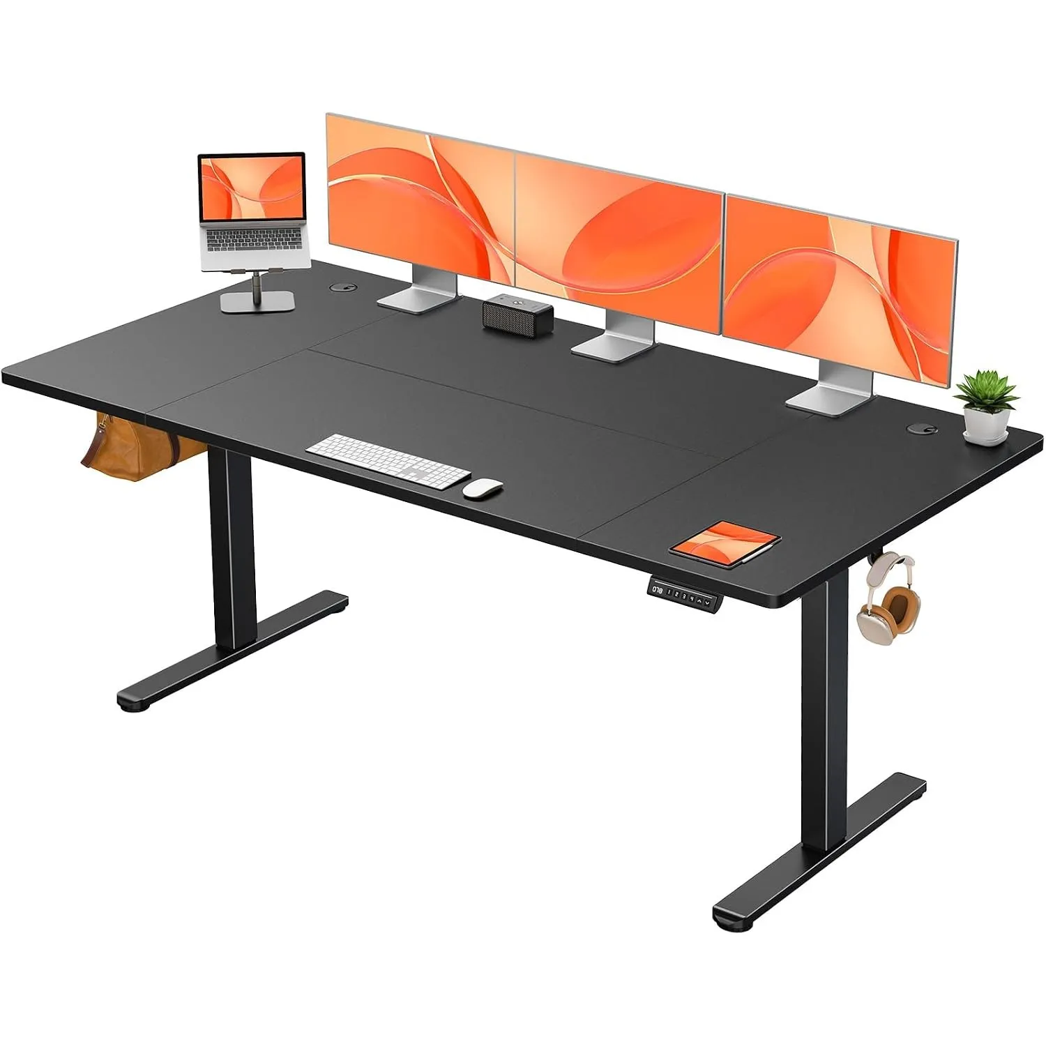 ErGear Elektrisch Höhenverstellbarer Schreibtisch 160x80 cm, Schreibtisch Höhenverstellbar mit 4 Memory-Funktion, Gamin…
