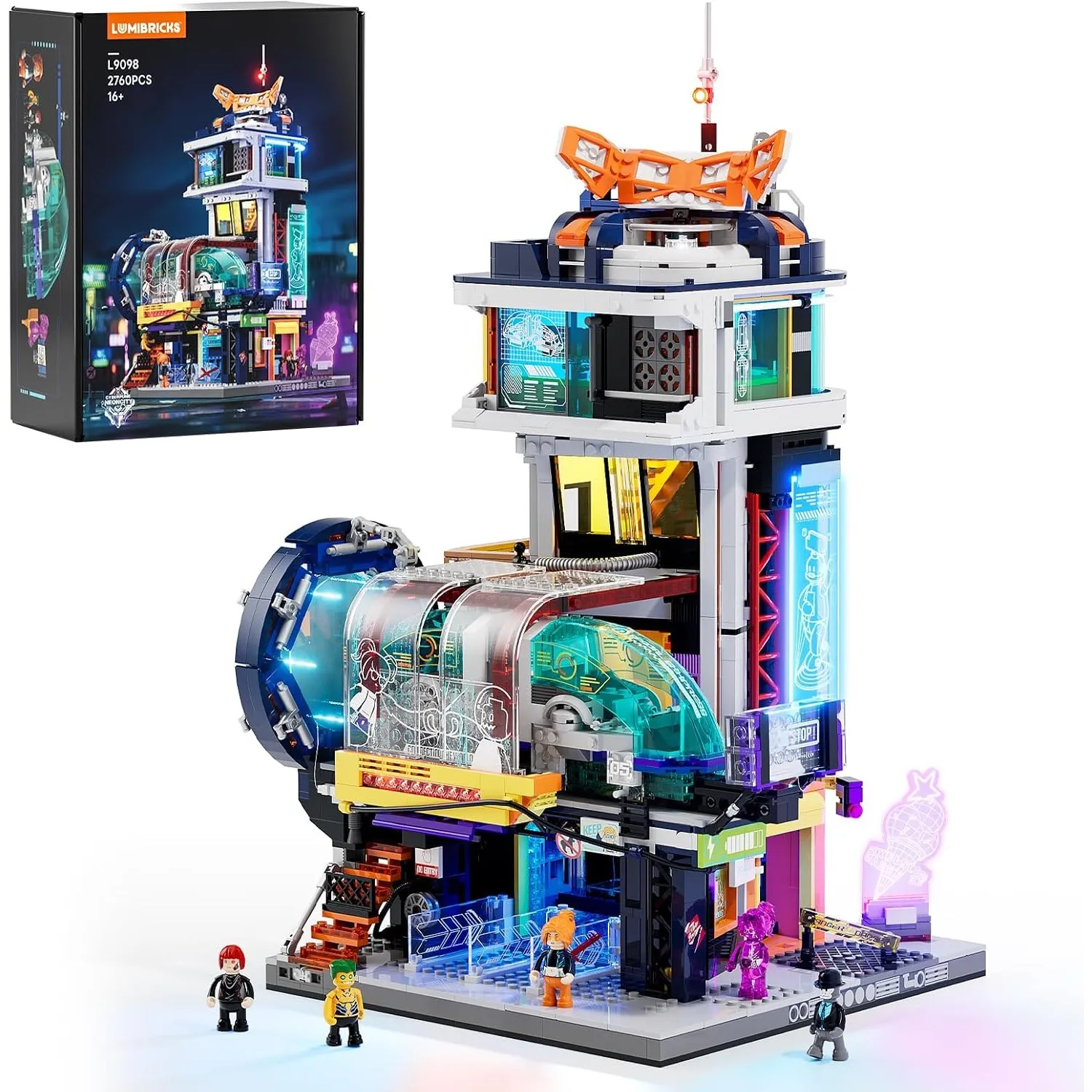 Lumibricks Cyberpunk Schwebezug-Station Baustein-Set