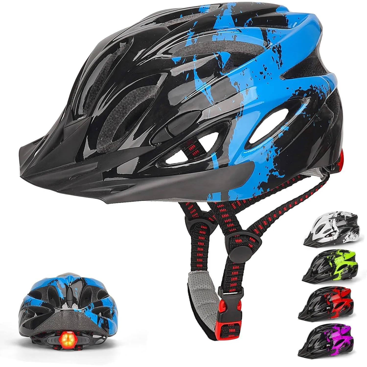 Kinderhelm, RaMokey Fahrradhelm Kinder mit Licht, Fahrradhelm für Jungen und Mädchen im Alter von 3 bis 13 Jahren, Vers…