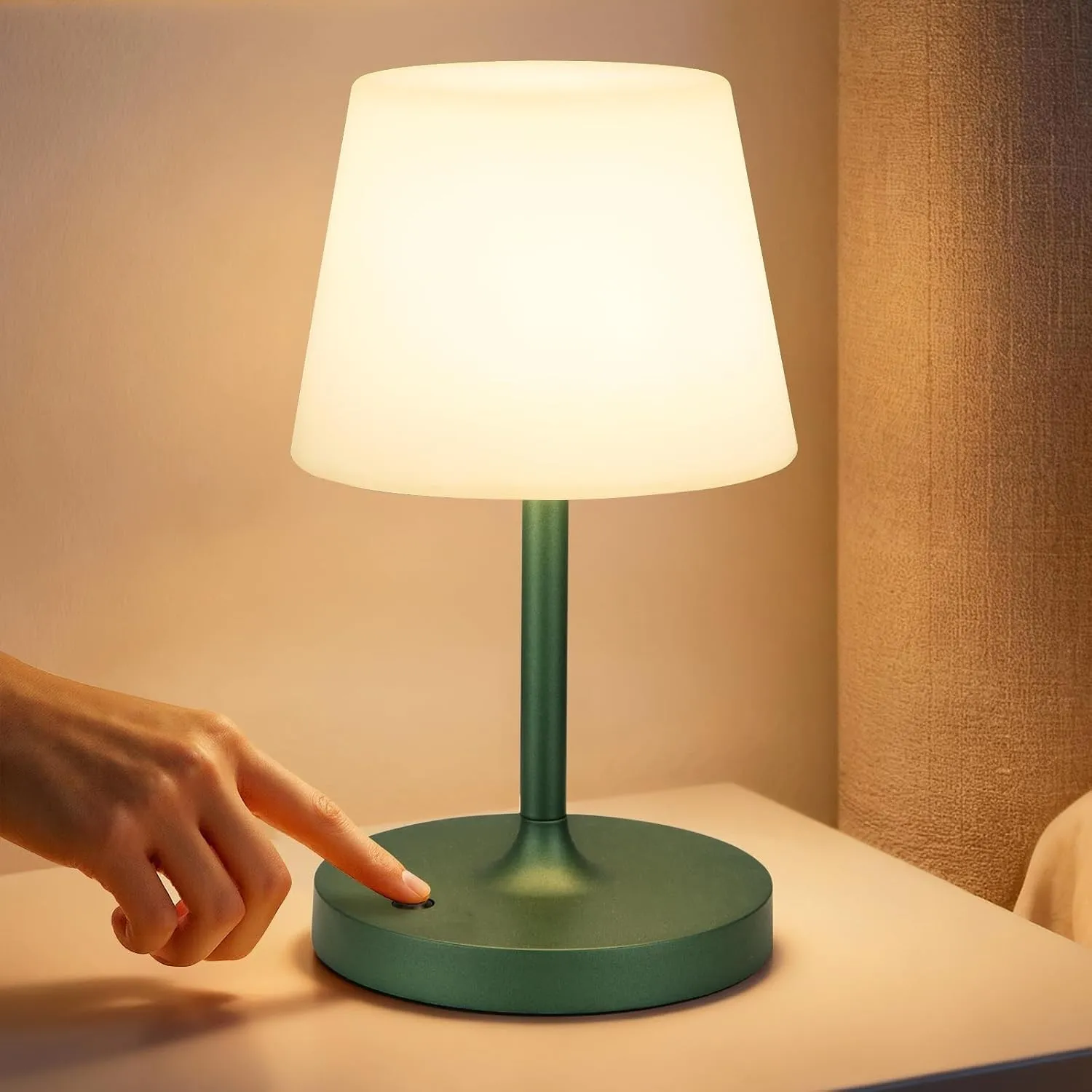 LED Tischlampe Kabellos, Nachttischlampe Touch, Tischlampe Kabellos Akku mit Stufenlos Dimmbar & Memory Funktion, Touch…