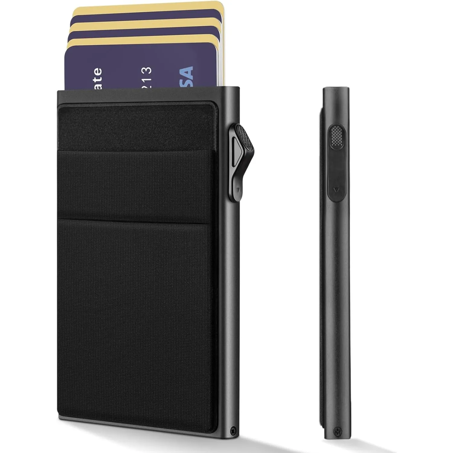 YESIIW Minimalistische Brieftasche-RFID-Schutz-Kartenhalter-Pop up Geldbörse-Schlankes Kartenetui mit Münzfach, Geldbör…