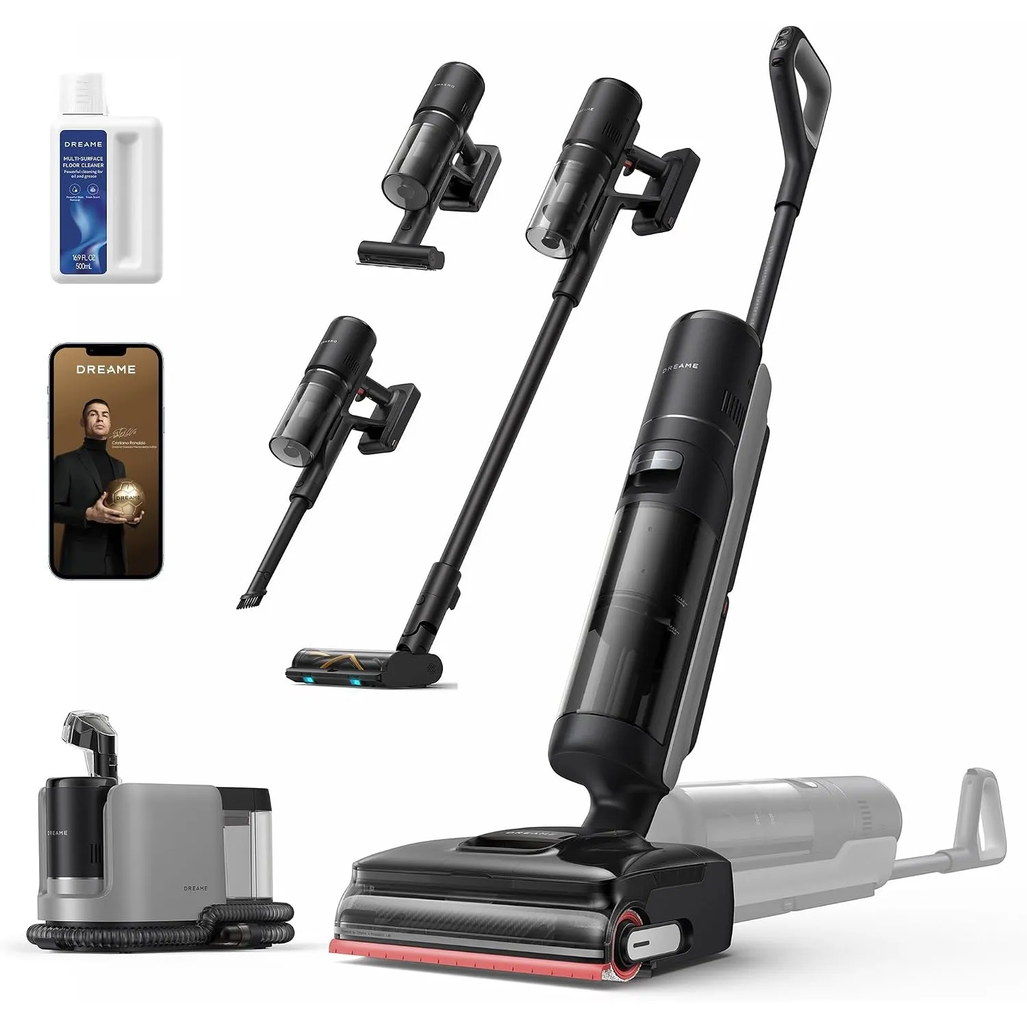 dreame H15 Mix 7-in-1 Nass- und Trockensauger, KI-Roboterarm, Kantenreinigung, 23.000 Pa Saugkraft, intelligente Dosier…