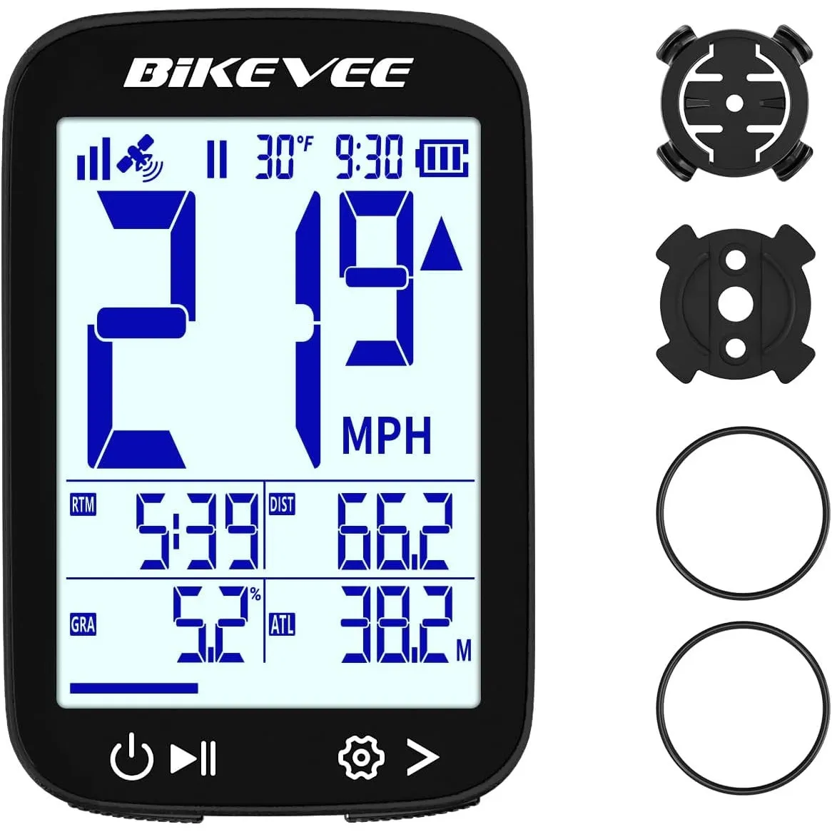 GPS Fahrradcomputer Kabellos Wasserdicht 2.4 Zoll FSTN Display IPX7 28h Akkulaufzeit Leichtes Fahrrad Tacho mit Geschwi…