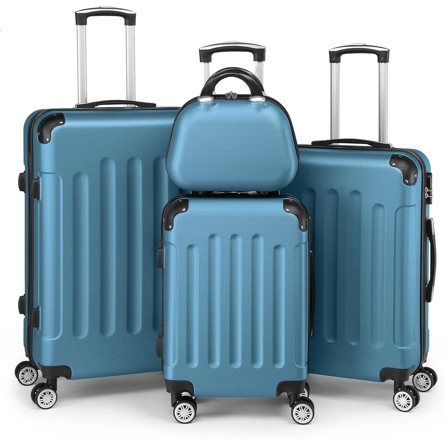 LEADZM Kofferset 4 teilig Hartschale (Navyblau)