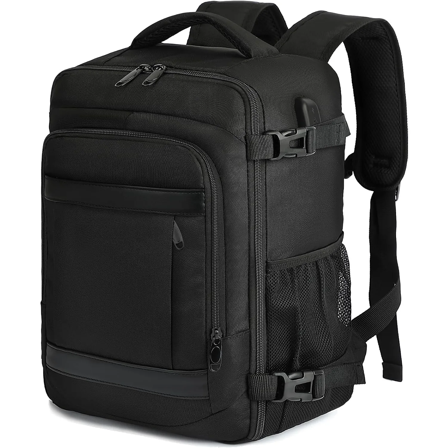 Handgepäck Rucksack 40x30x20 cm Ryanair EasyJet 24L Laptop Travelite Reiserucksack für Flugreisen Schwarz
