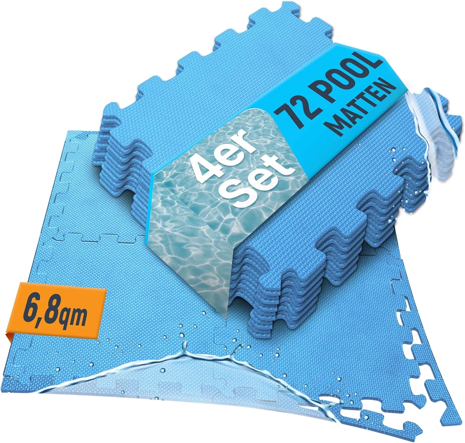 NEOLYMP Pack of 18 Outdoor Pool Underlay, Can Be Cut to Size, Whirlpool Underlay Mat, Non-Slip and Durable, Pool Mats P…