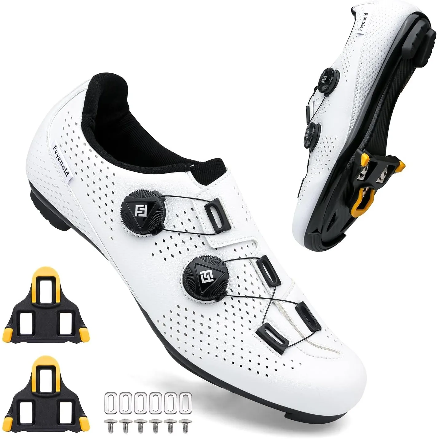 Feyenold Herren Fahrradschuhe Damen Radsport Schuhe Kompatibel mit SPD-SL Pedal & Kompatible Installation SPD/Look KEO …