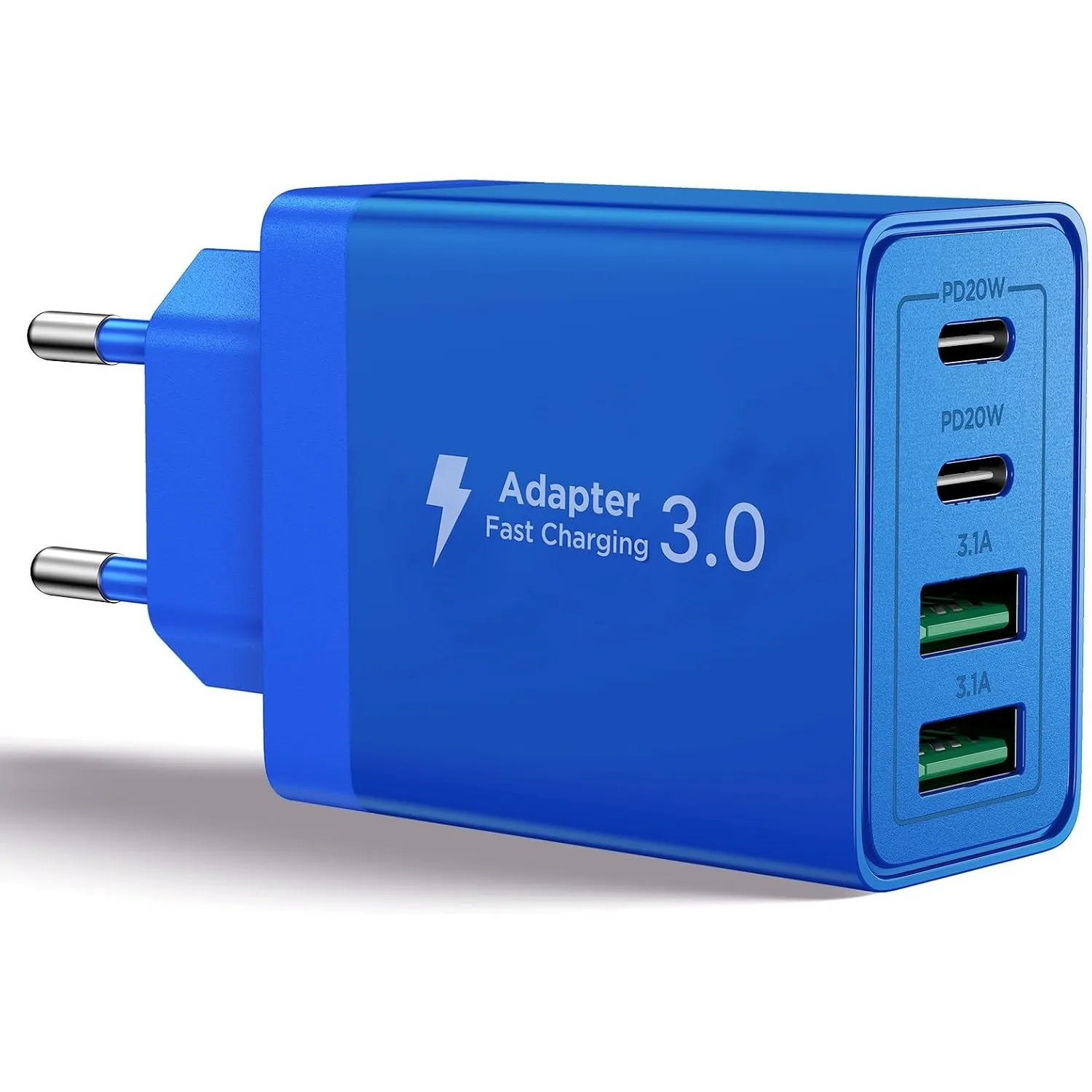 USB C Ladegerät, 4-Fach Netzadapter mit QC Schnellladefunktion, 40W Mehrfach Ladegerät mit USB-A & USB-C Ports, USBC La…