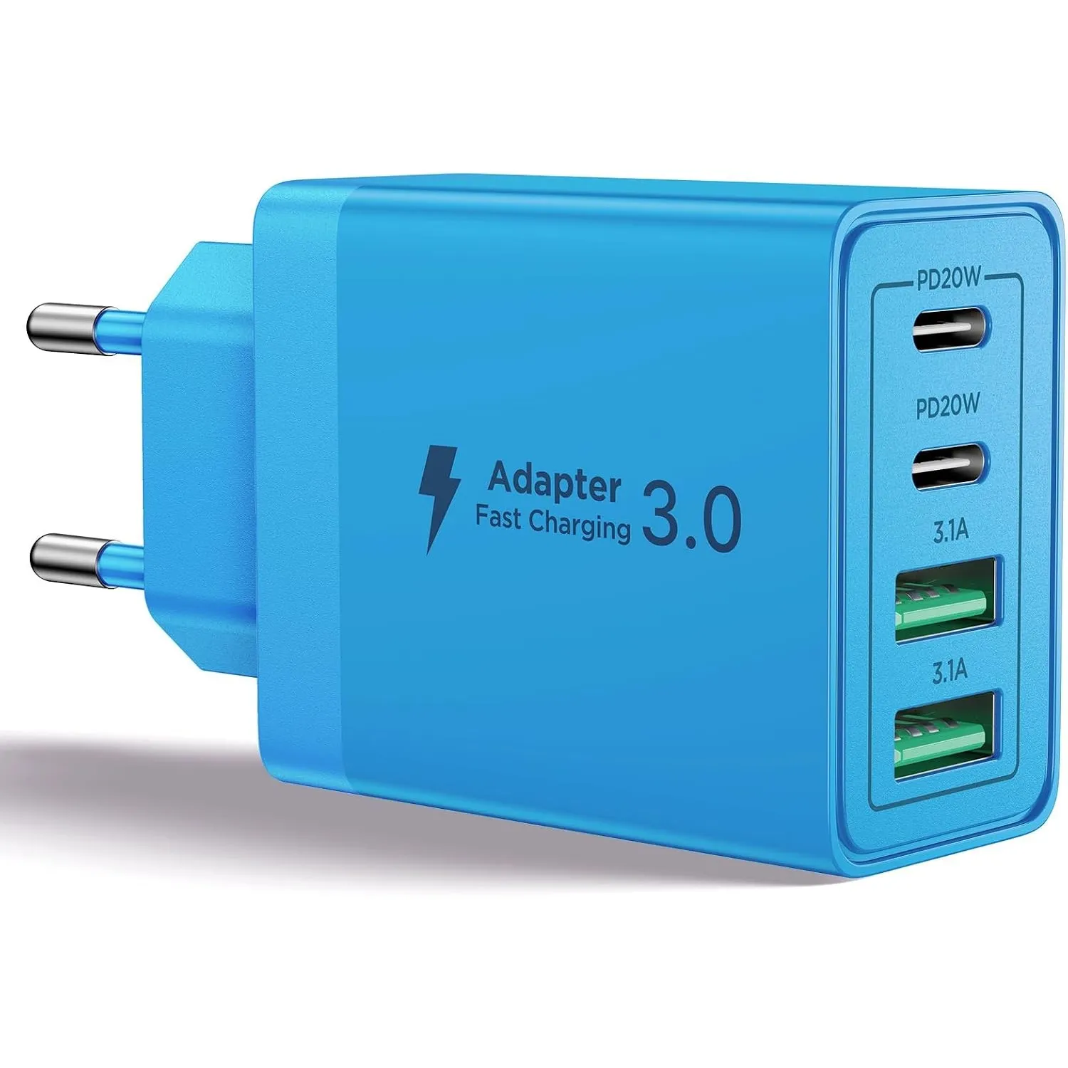 Aioneus USB C Netzteil, 4-Port USB Charger mit Quick Charge & Power Delivery, 40W Schnellladegerät Ladestecker Ladegerä…