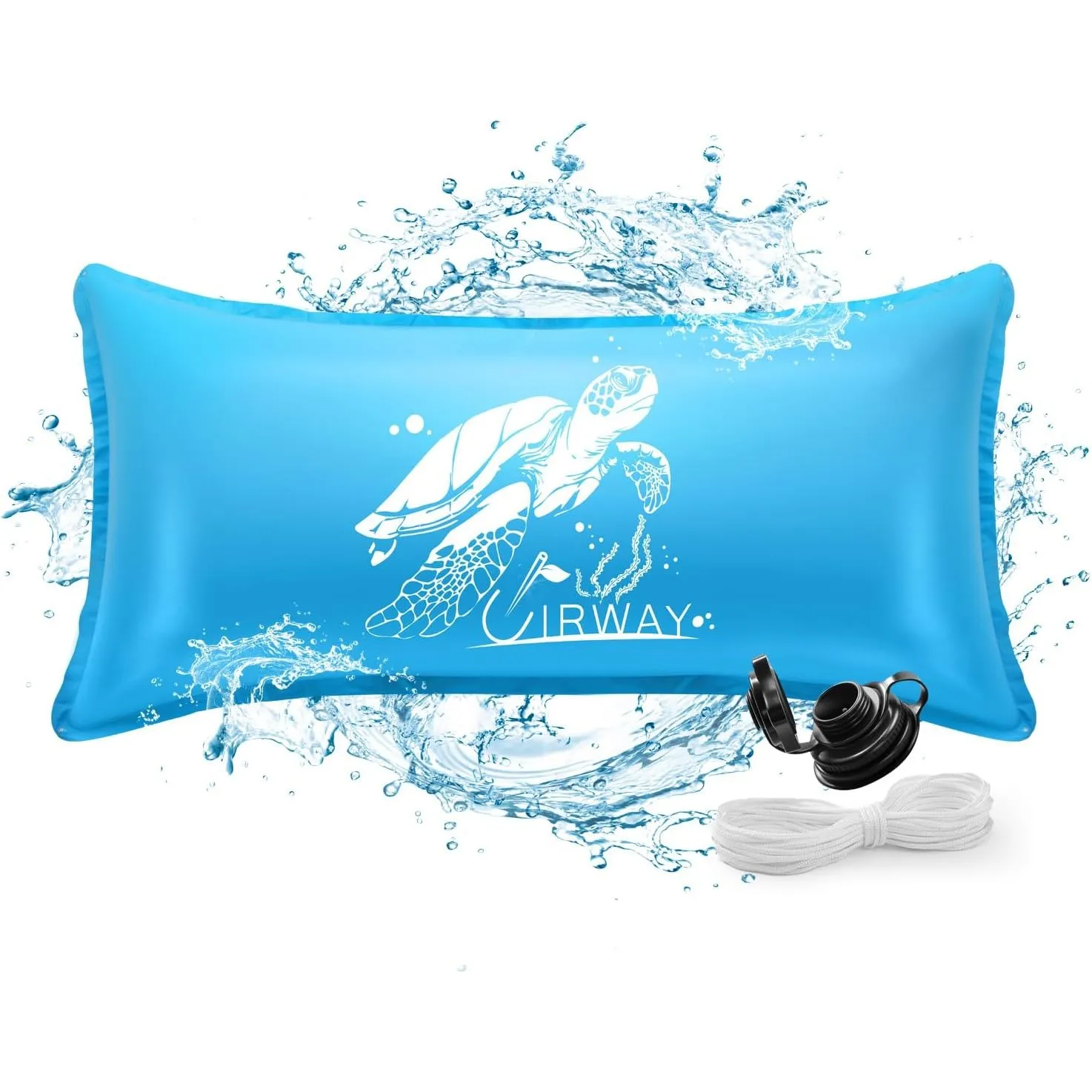 UIRWAY Poolkissen Winter XXL | 200cm x 400cm Poolkissen mit Doppelnaht | Luftkissen Pool Winter inkl. Reparaturkit & 15…