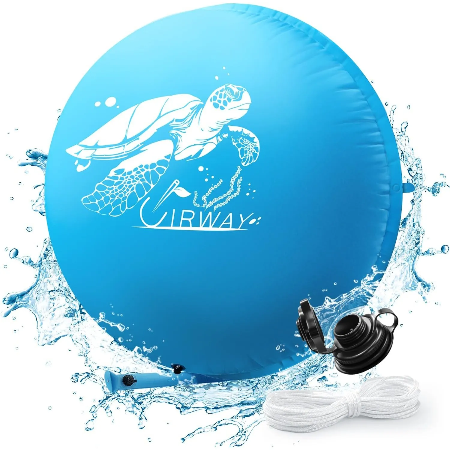 UIRWAY Poolkissen Winter XXL | Poolkissen Rund 5m mit Doppelnaht | Luftkissen Pool Winter inkl. Reparaturkit & Der Verl…