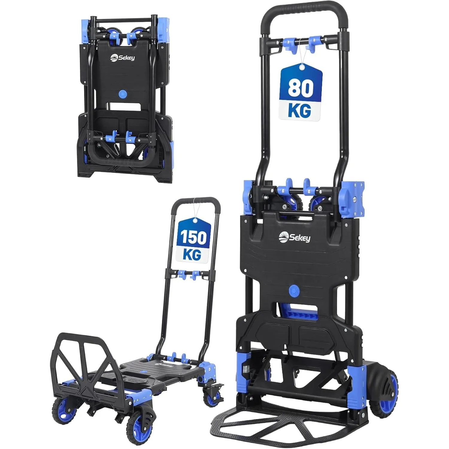 Sekey Flex 2-in-1-Serie | Sackkarre Klappbar Transportwagen Plattformwagen